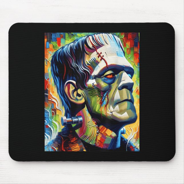 Tapis De Souris Monstre Frankenstein Et Halloween Mariée Correspon (Devant)