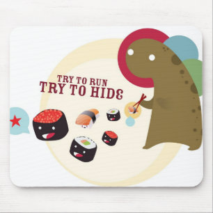 Tapis De Souris Monstre Mousepad de sushi