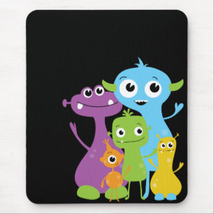 Tapis De Souris Monstres idiots Mousepad pour des enfants