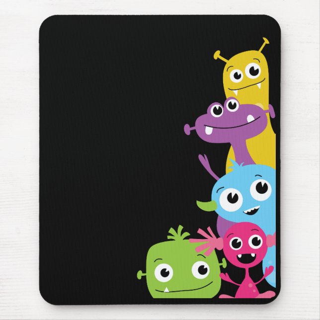 Tapis De Souris Monstres idiots Mousepad pour des enfants (Devant)