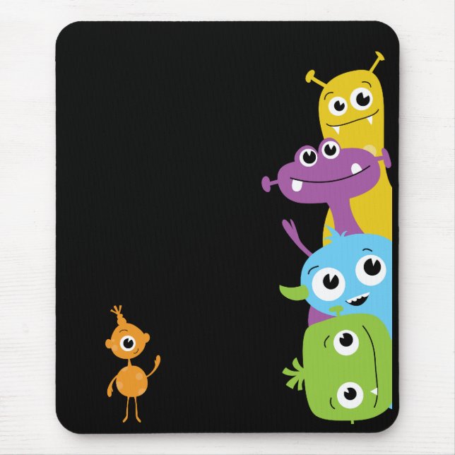 Tapis De Souris Monstres idiots Mousepad pour des enfants (Devant)