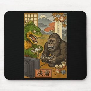 Tapis De Souris Monstres kaiju bigfoot jouent à des jeux japonais