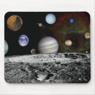 Tapis De Souris Montage des planètes et des lunes de Jupiter