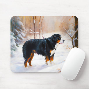Tapis De Souris Montagne Bernoise Noël Laissez Tomber la Neige