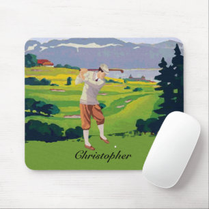 Tapis De Souris Montagnes vintages personnalisées de style jouant