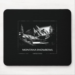 Tapis De Souris Montana Snowbowl États-Unis Ski Skiing Skieur 