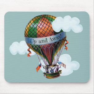 Tapis De Souris Montgolfière avec nuages Personnaliser