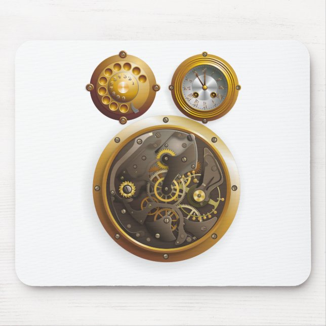 Tapis De Souris Montre Steampunk (Devant)