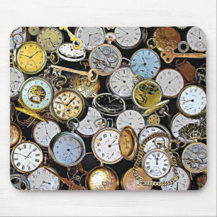 Tapis De Souris Montres De Poche À Thème De Steampunk, Portes, Hor