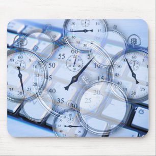 Tapis De Souris Montres Horloges Clavier Bureau