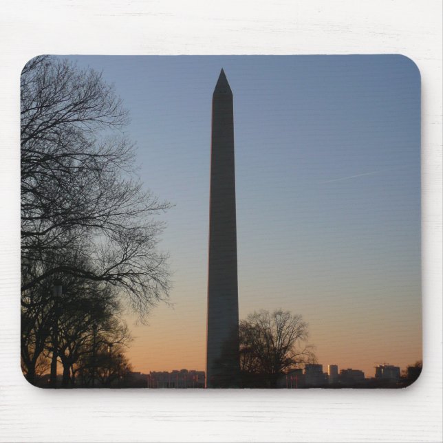 Tapis De Souris Monument Washington au coucher du soleil à DC (Devant)