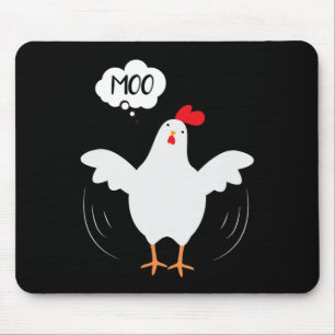 Tapis De Souris Moo Fun Cowpoulet - Amusement Pour Hommes Et Femme