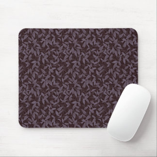 Tapis De Souris Moody Modern Chic Feuille Botanique foncée violet