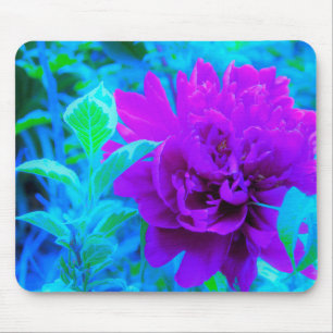 Tapis De Souris Moody Purple Peony avec Beau Weigela Foliage