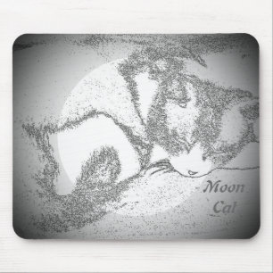 Tapis De Souris Moon Chat Digital Photo pad
