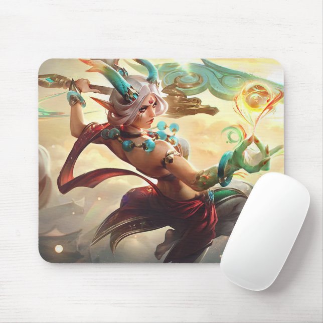 Tapis De Souris Moon Scorn Gaming Mousepad | Thème Night Warrior (Avec souris)