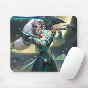 Tapis De Souris Moon Scorn Gaming Mousepad   Thème Night Warrior