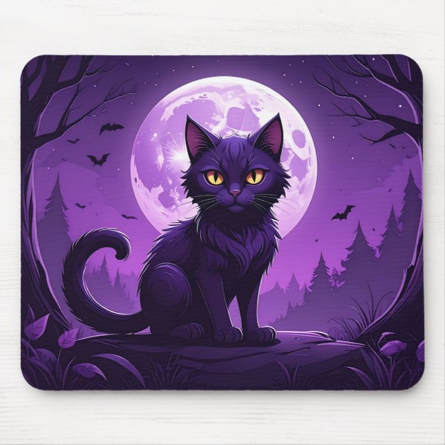 Tapis De Souris Moonlight Cat Mousepad (Devant)