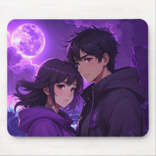 Tapis de souris Moonlight Duo Anime – Édition Nuit