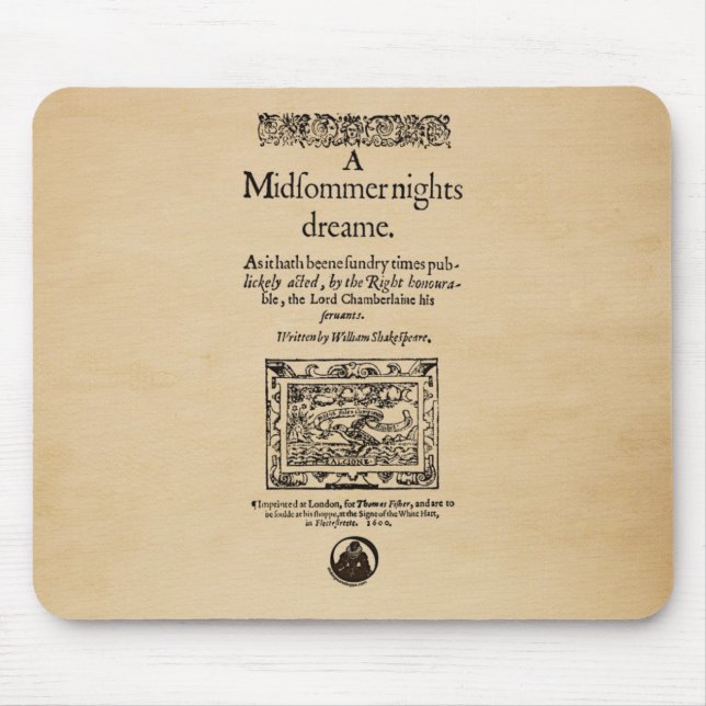 Tapis De Souris Morceau avant à l'nuits d'été Quarto rêveur (Devant)