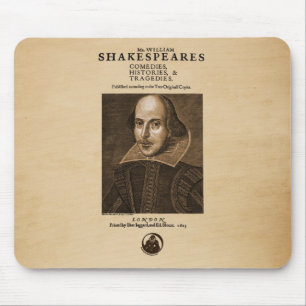 Tapis De Souris Morceau avant au premier folio de Shakespeare