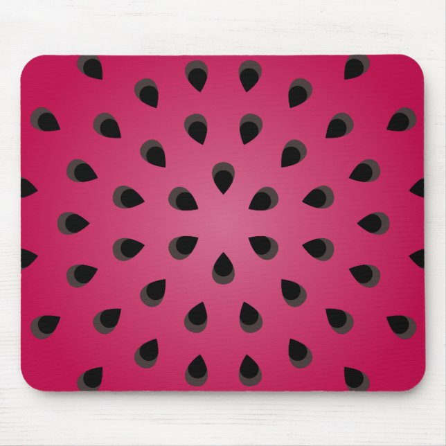 Tapis De Souris Morceau de pastèque rouge avec graines (Devant)
