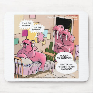 Tapis De Souris Morse Walrus Parents Inquiets Drôle