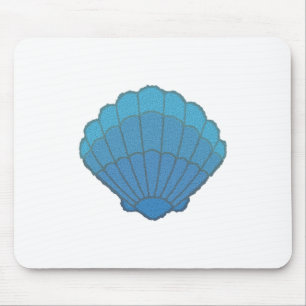 Tapis De Souris Mosaïque Blue Seashell