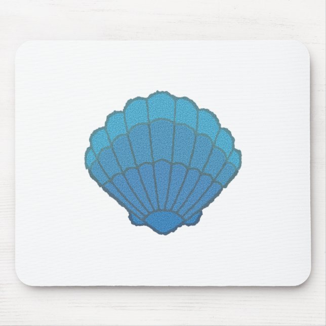 Tapis De Souris Mosaïque Blue Seashell (Devant)