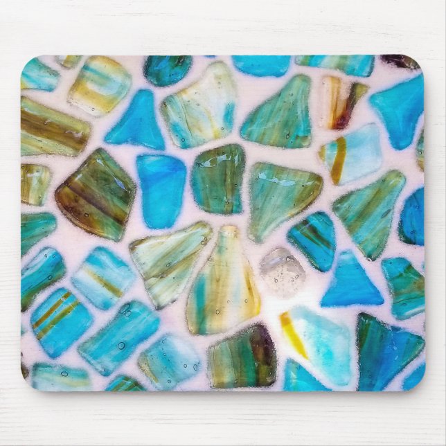 Tapis De Souris mosaïque en pierre de verre (Devant)