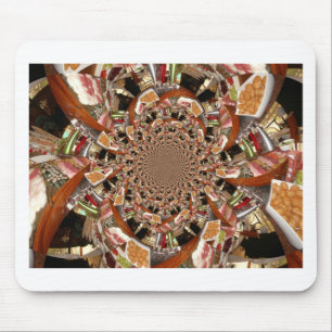Tapis De Souris Mosaïque Envoûtante de Couleurs Brunes de Sushi