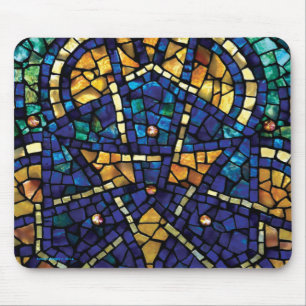 Tapis De Souris Mosaïque Mousepad "kaléidoscope " souillé en verre