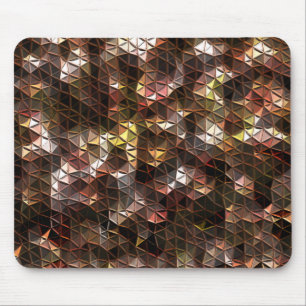 Tapis De Souris Mosaïque triangulaire de couleur Brown avec léger