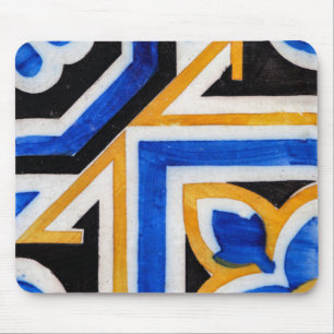 Tapis De Souris mosaïque vintage traditionnelle azulejo mosaïque P