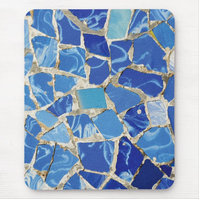 Tapis De Souris Mosaïques de Gaudi avec un contact d'huile (Devant)