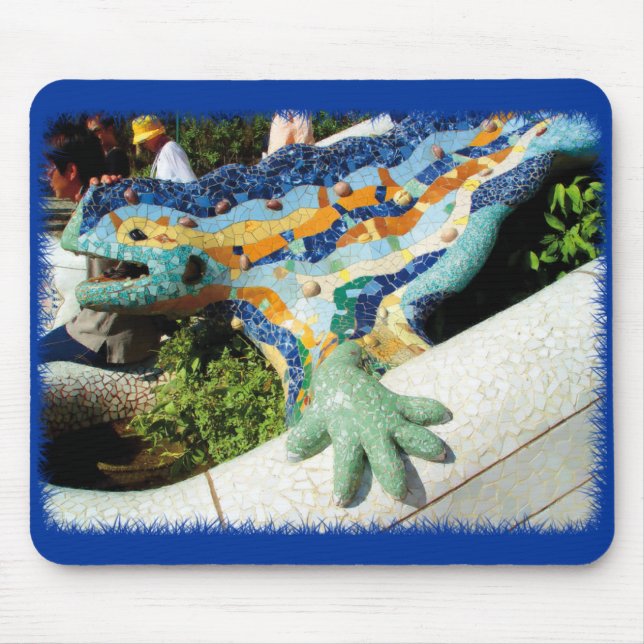 Tapis De Souris Mosaïques de lézard de Gaudi (Devant)