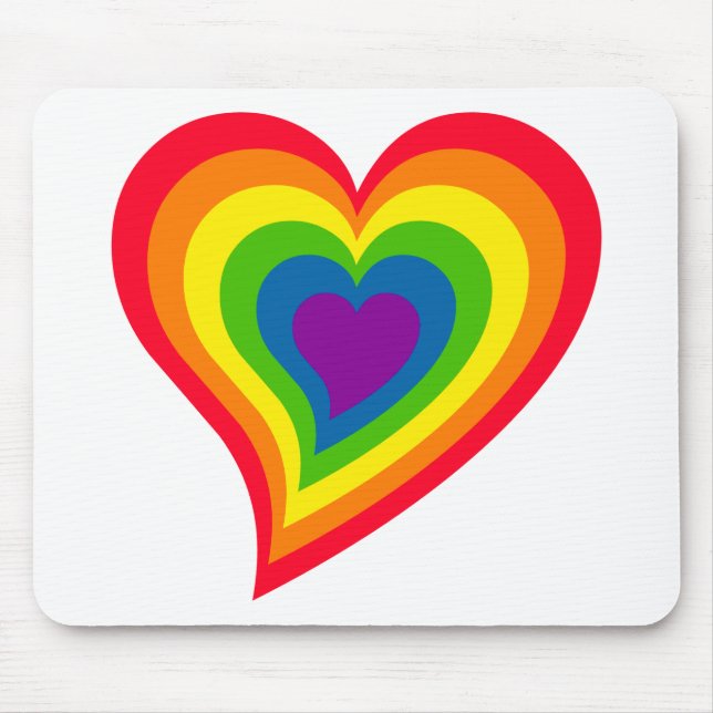 Tapis De Souris Mosepad Rainbow Heart (Devant)