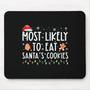 Tapis De Souris Most Likely To Eat Santas