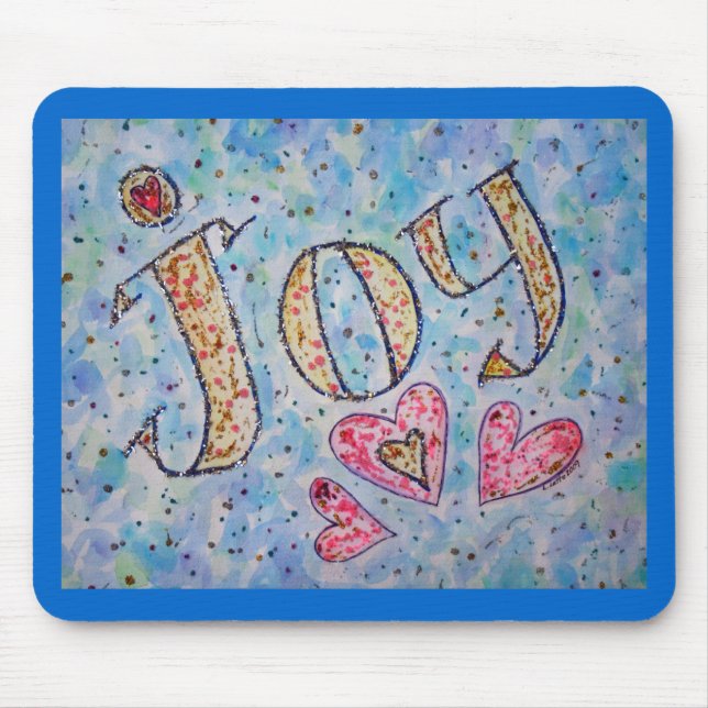 Tapis De Souris Mot Inspirant "Joy" Mousepad (Devant)