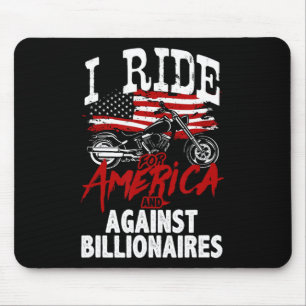 Tapis De Souris Motard anti-Trump pour la démocratie résiste contr