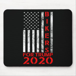 Tapis De Souris Motards pour Trump 2020 Drapeau Américain Conserva