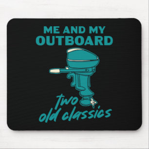 Tapis De Souris Moteur extérieur vintage - Clic Vieux Bateau