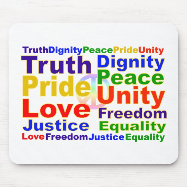 Tapis De Souris Moteur Rainbow Values (Devant)