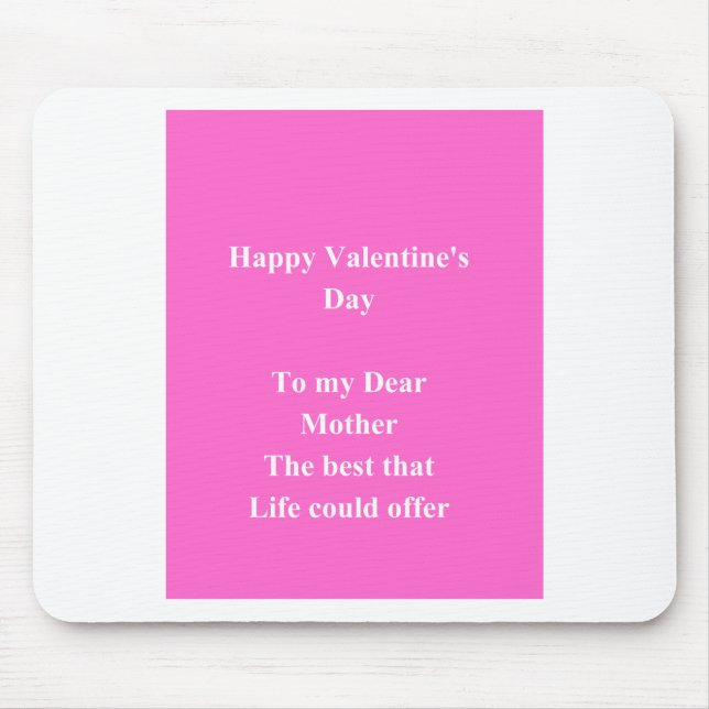 Tapis De Souris Mother Valentine's day (Devant)