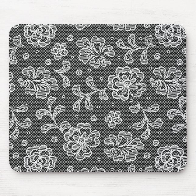 Tapis De Souris Motif 1 de tissu de dentelle (Devant)