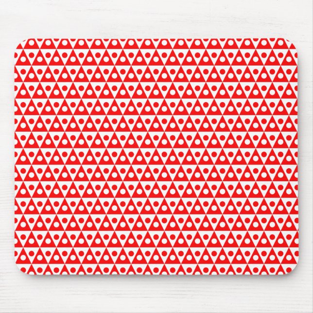 Tapis De Souris Motif 260514 - Rouge sur blanc (Devant)