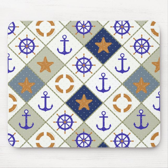 Tapis De Souris Motif 2 de thème de mer (Devant)