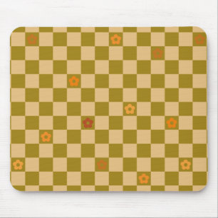 Tapis De Souris Motif à carreaux de fleurs - N° 02