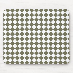 Tapis De Souris Motif à carreaux diamantés vert mousse