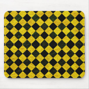 Tapis De Souris Motif à damiers noir et jaune